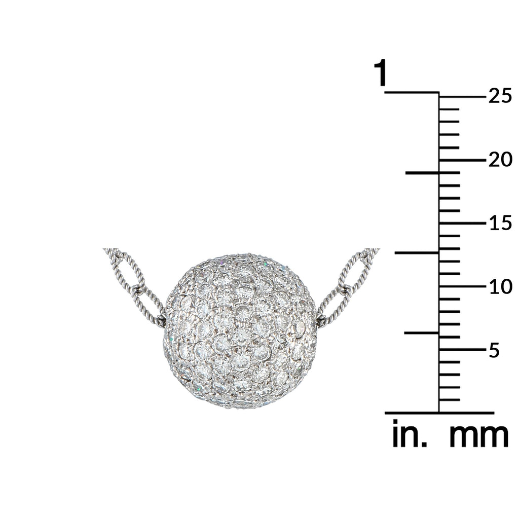 Gabriel & Co. JewelryGabriel & Co. Jewelry 18K White Gold 3.0ct Diamond Ball Necklace
