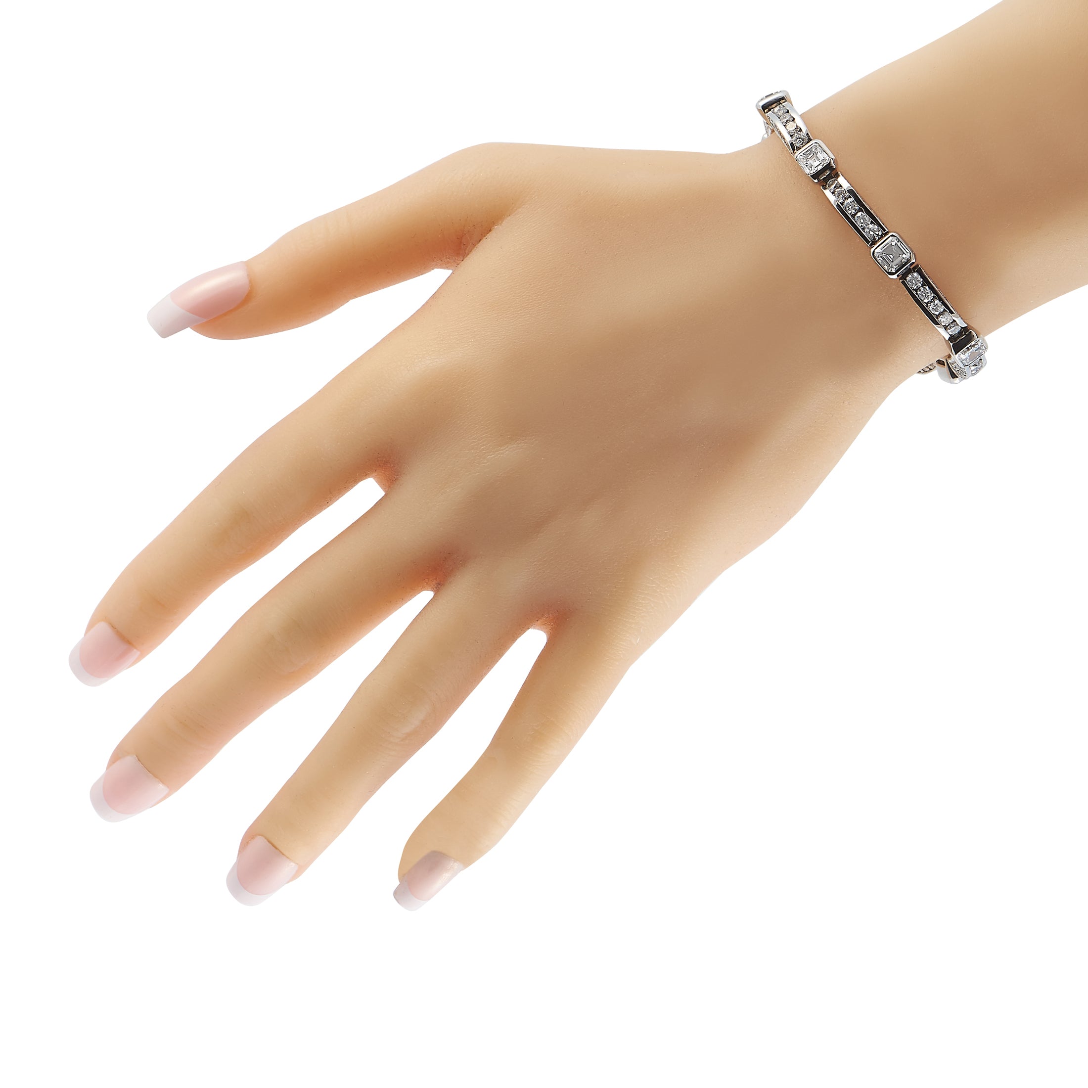 Graff 18K White Gold 14.77ct Diamond Bracelet