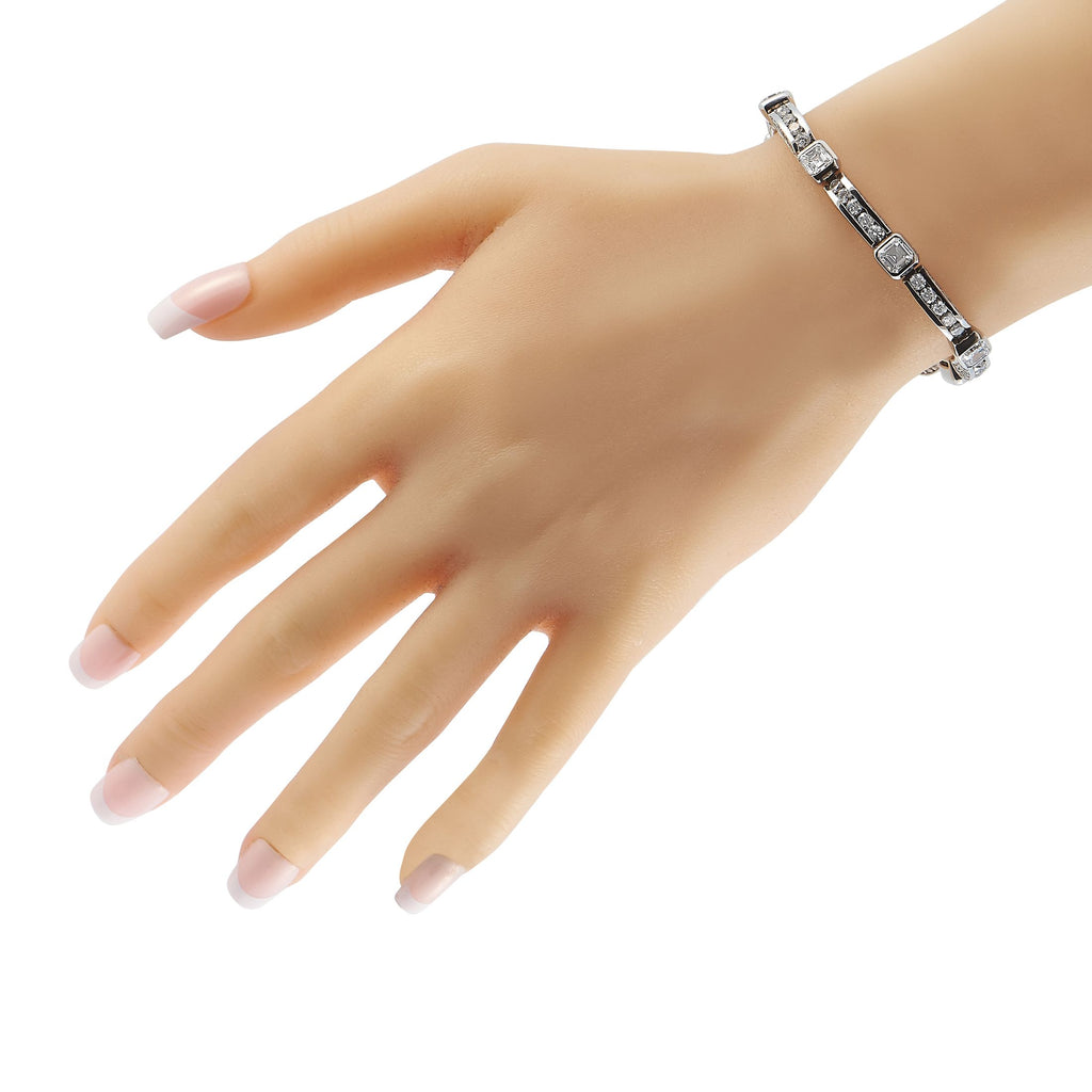 Graff18K White Gold 14.77ct Diamond Bracelet