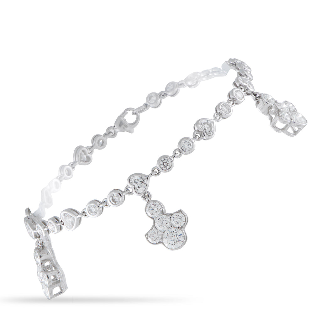 GRAFF 18K White Gold 6.70ct Diamond Bracelet
