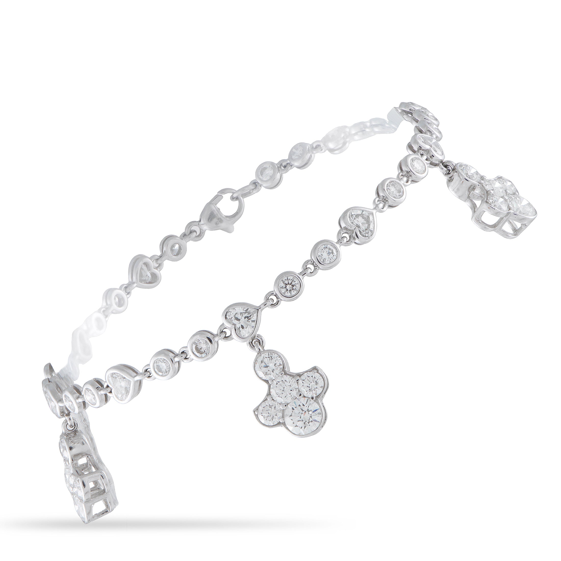 GRAFF 18K White Gold 6.70ct Diamond Bracelet