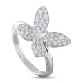 Graff 18K White Gold 0.55ct Diamond Pavé Butterfly Ring