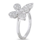 GRAFF 18K White Gold 0.55ct Diamond Pavé Butterfly Ring