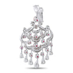 Graff 18K White Gold 10.07ct Diamond and Ruby Chandelier Earrings MSRP $150k