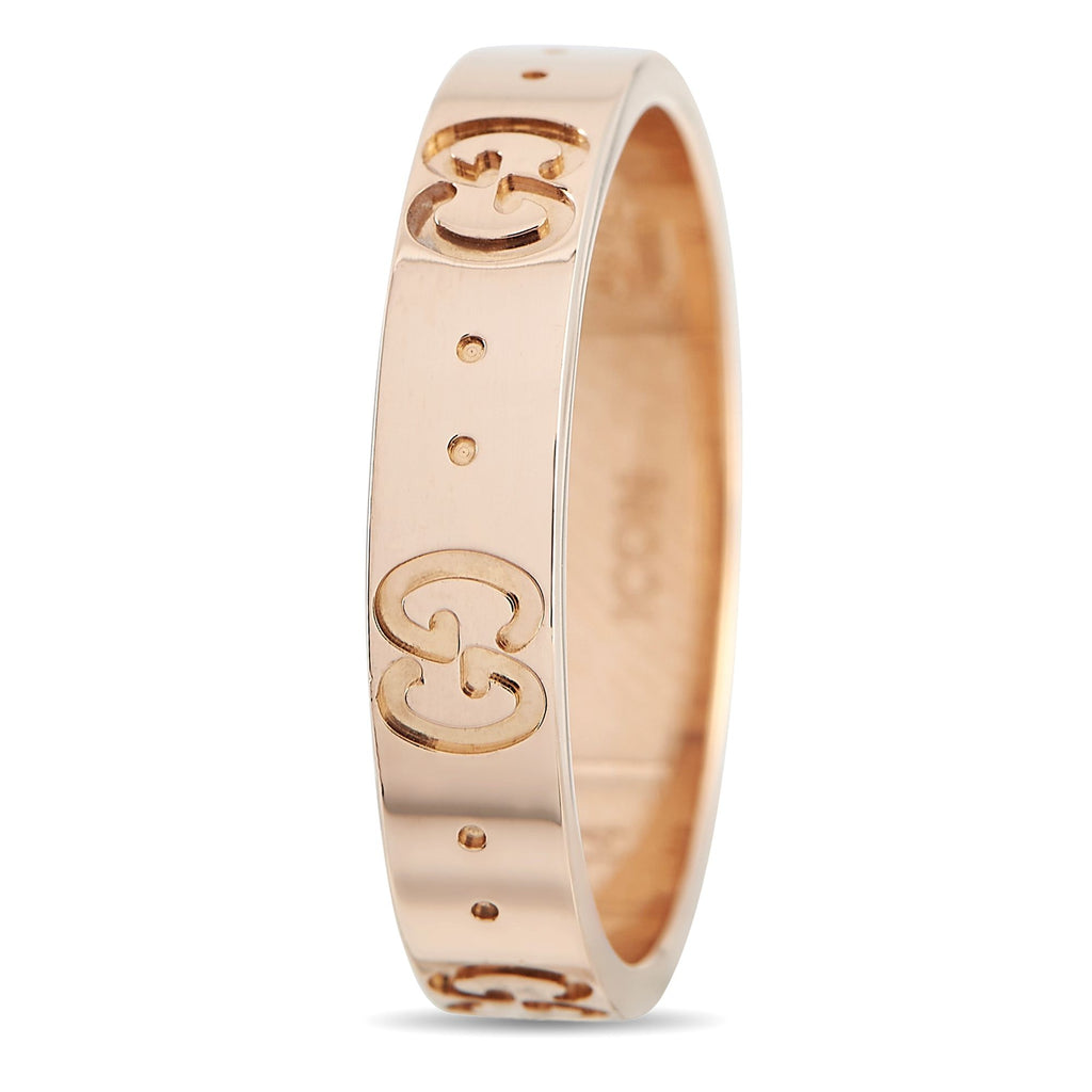 Gucci18K Rose Gold Band Ring