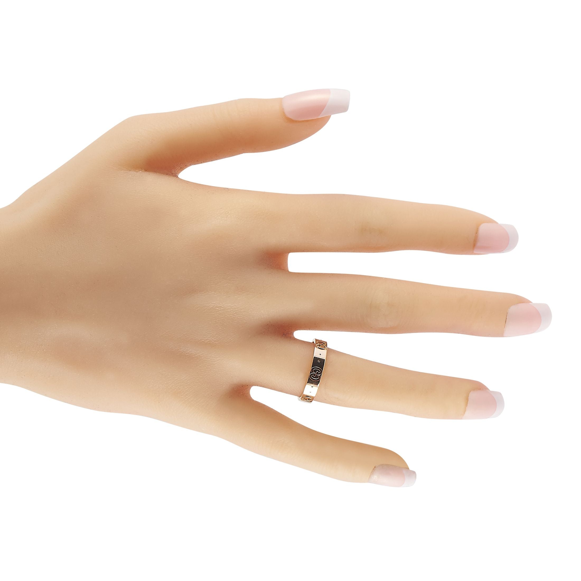 Gucci18K Rose Gold Band Ring