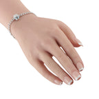 Gucci 18K White Gold Diamond and Aquamarine Lion Bracelet