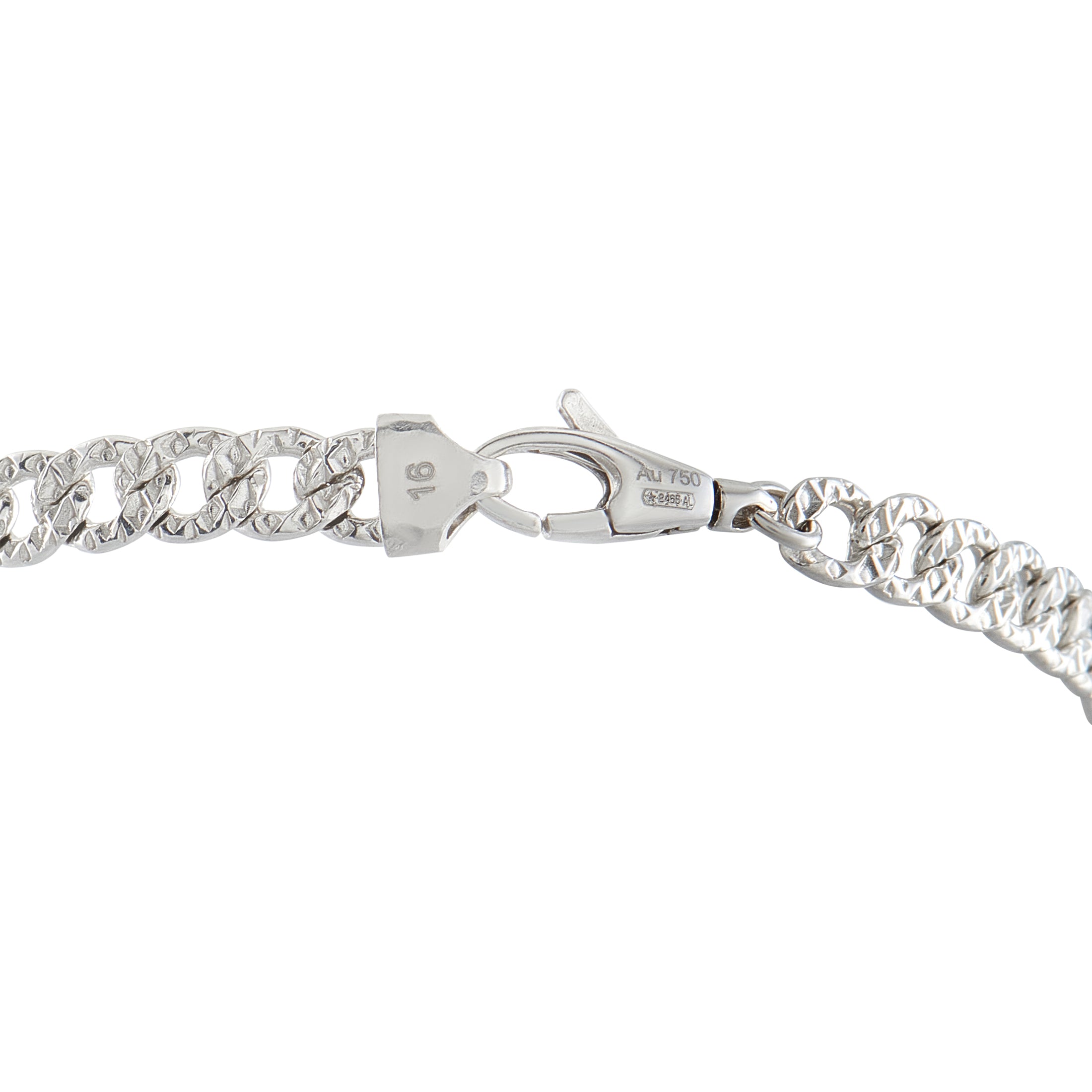 Gucci 18K White Gold Diamond and Aquamarine Lion Bracelet