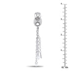 GUCCI Horsebit 18K White Gold 1.20ct Diamond and White Topaz Earrings