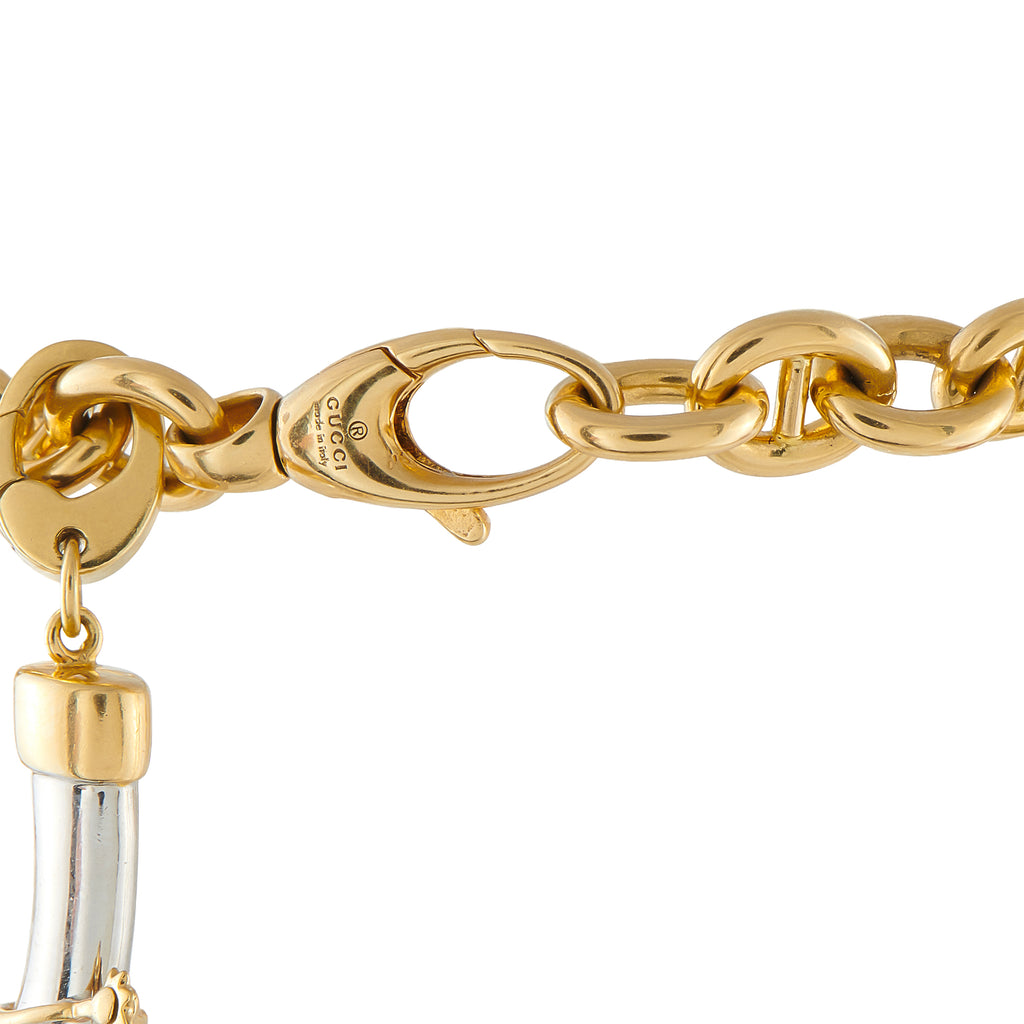 Gucci Vintage 18K Yellow Gold Charm Bracelet