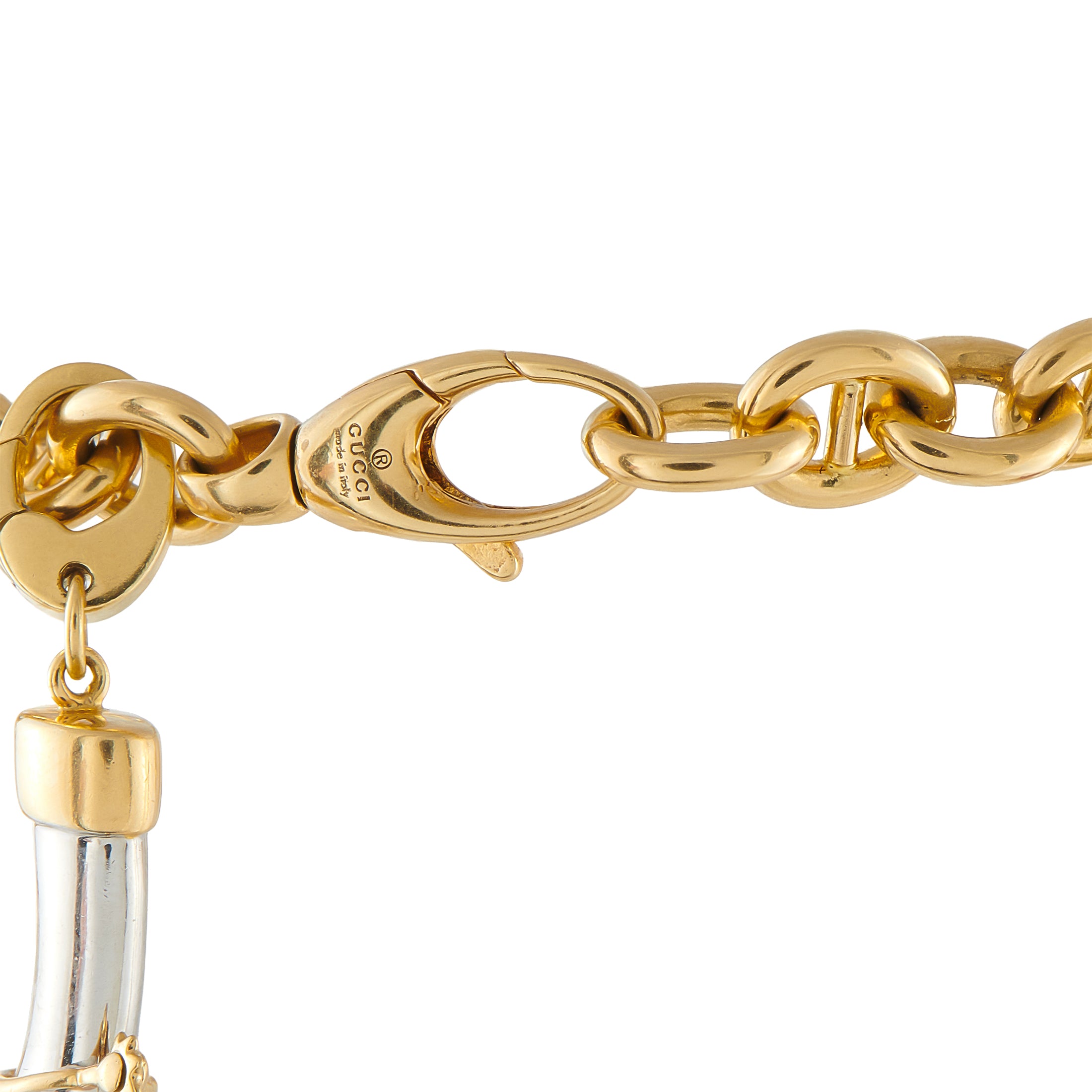 Gucci Vintage 18K Yellow Gold Charm Bracelet