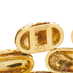 Gucci gold bracelet clasp back with stamped oval link details
