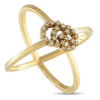 Gucci Running 18K Yellow Gold Diamond Ring