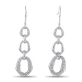 Gucci Bamboo 18K White Gold 2.0ct Diamond Dangle Earrings
