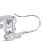 Gucci Bamboo 18K White Gold 2.0ct Diamond Dangle Earrings