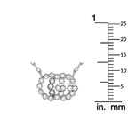 GucciDouble G 18K White Gold 0.35ct Diamond Station Necklace