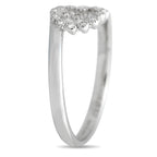 GucciDouble G 18K White Gold Diamond Ring