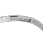 Gucci Double G 18K White Gold Diamond Ring