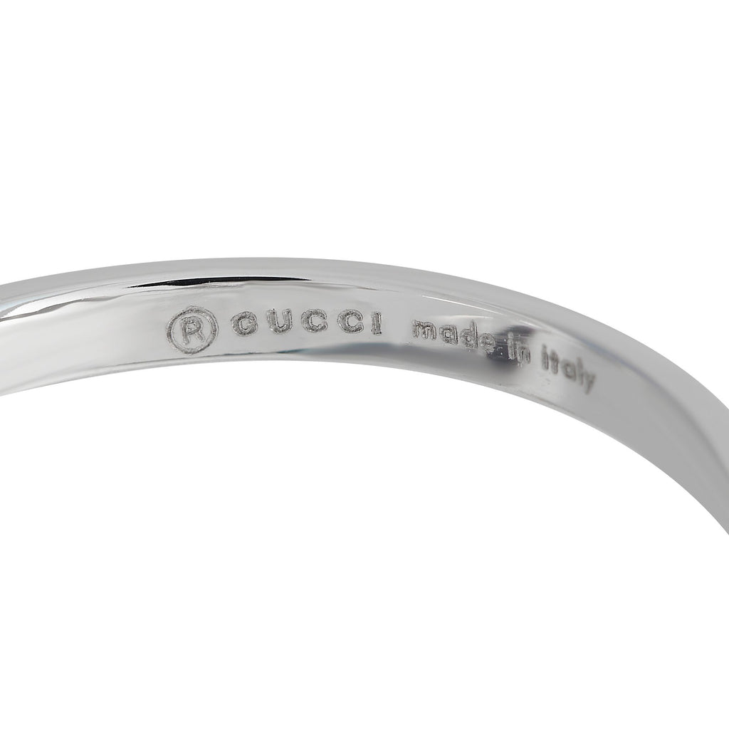 GucciDouble G 18K White Gold Diamond Ring