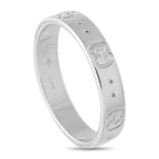 GucciIcon 18K White Gold Ring – In 18K white gold, the Gucci Icon ring presents a 5mm band traced with GG motifs and dot engr