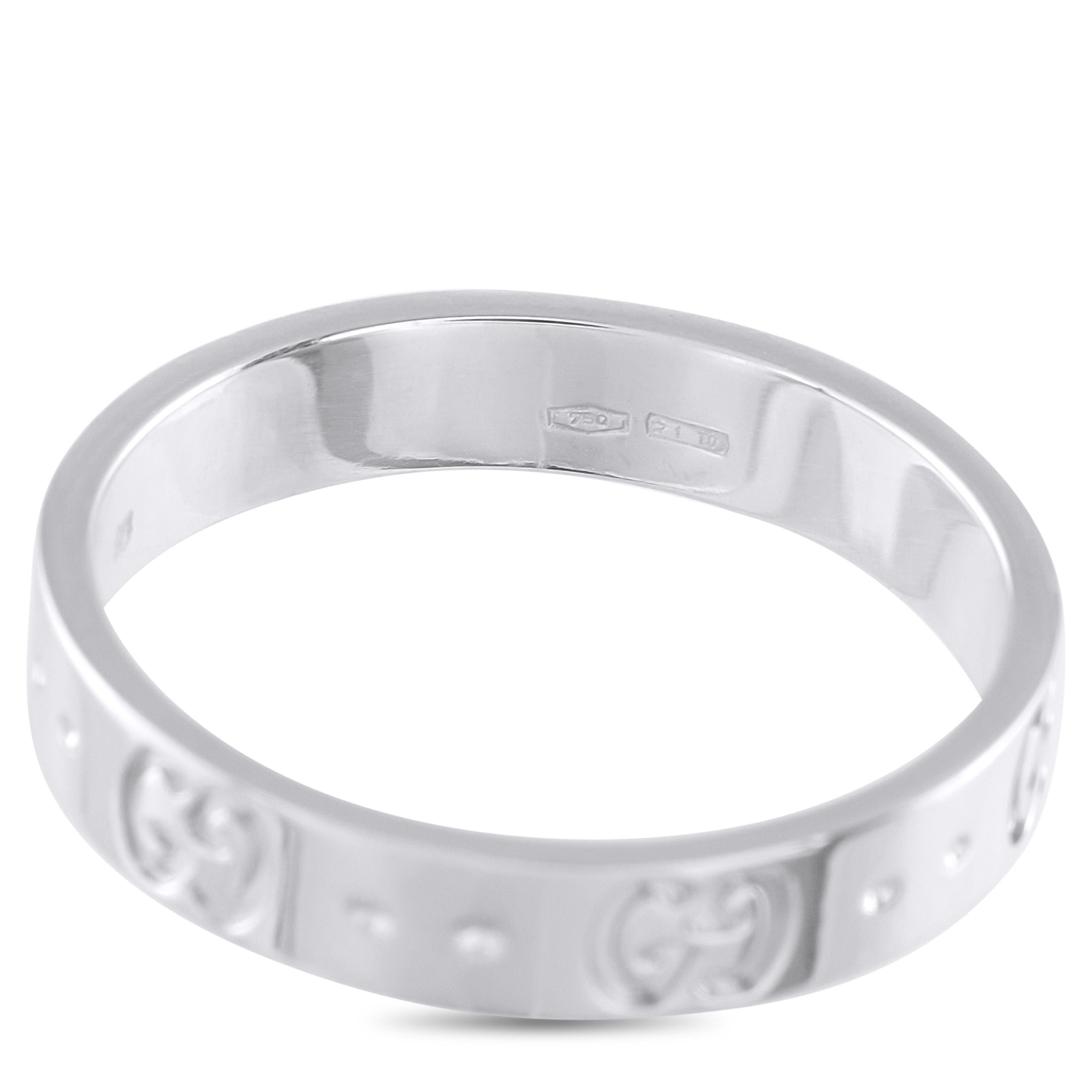 GucciIcon 18K White Gold Ring