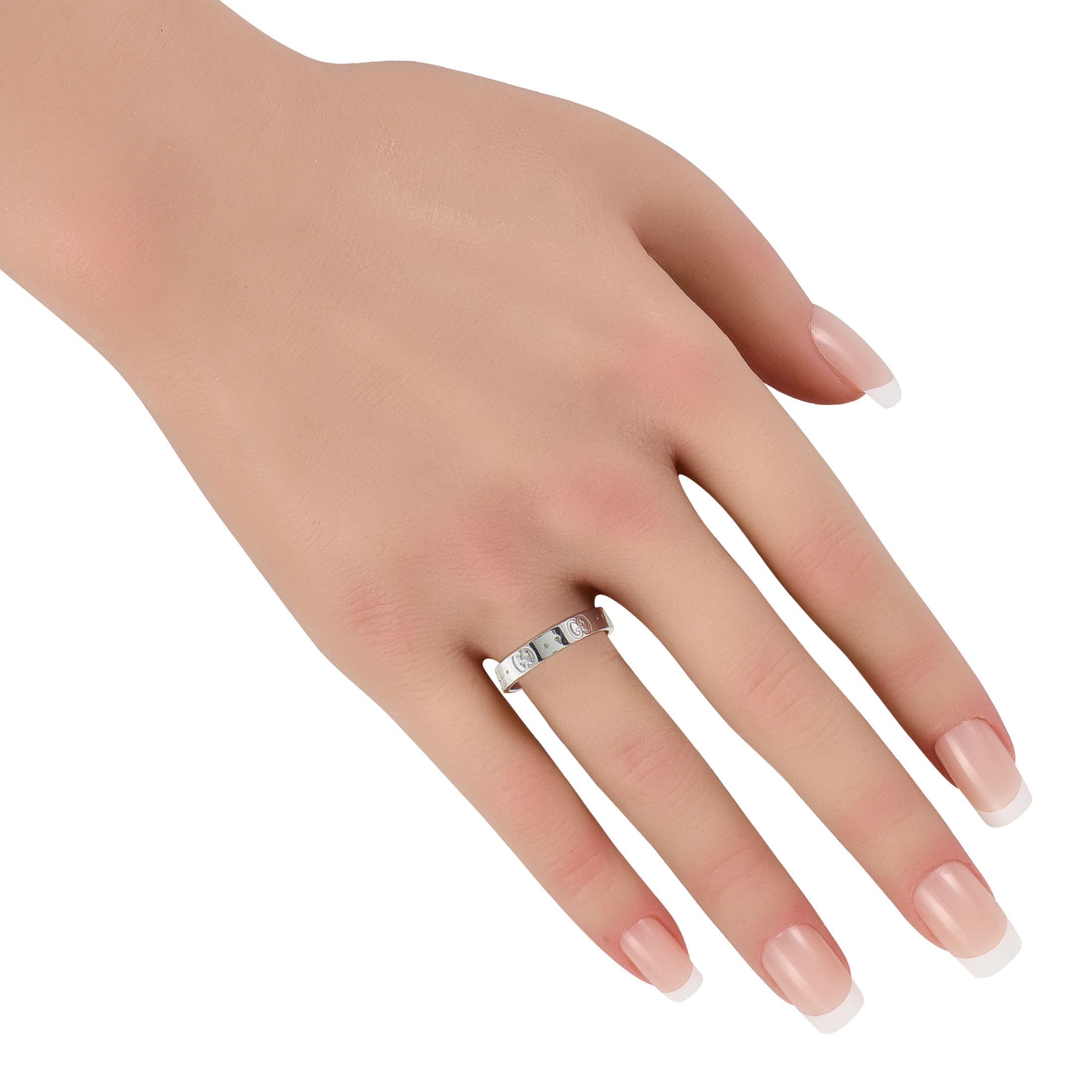 GucciIcon 18K White Gold Ring