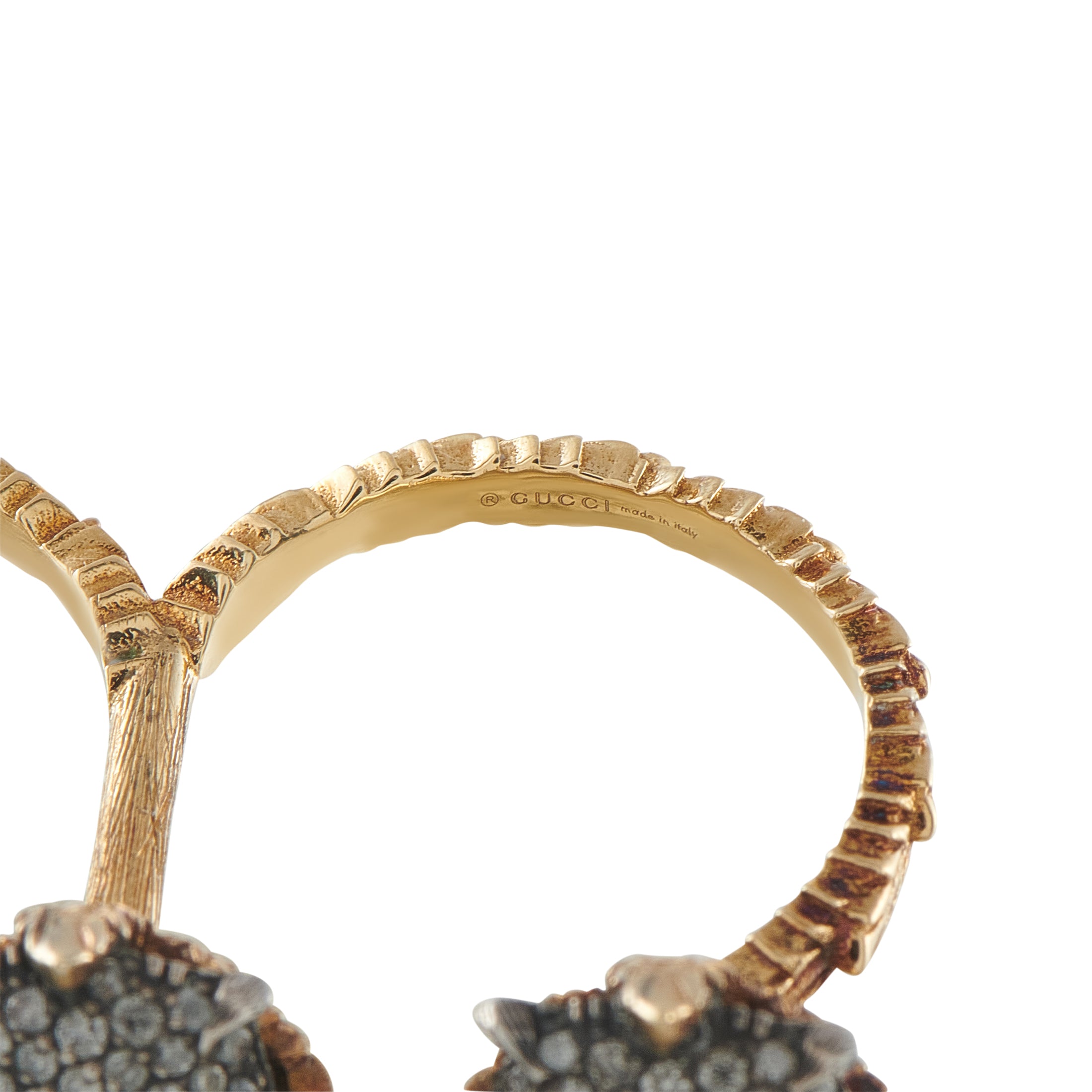 Gucci Le Marche des Merveilles 18K Yellow Gold Diamond and Pearl Ring
