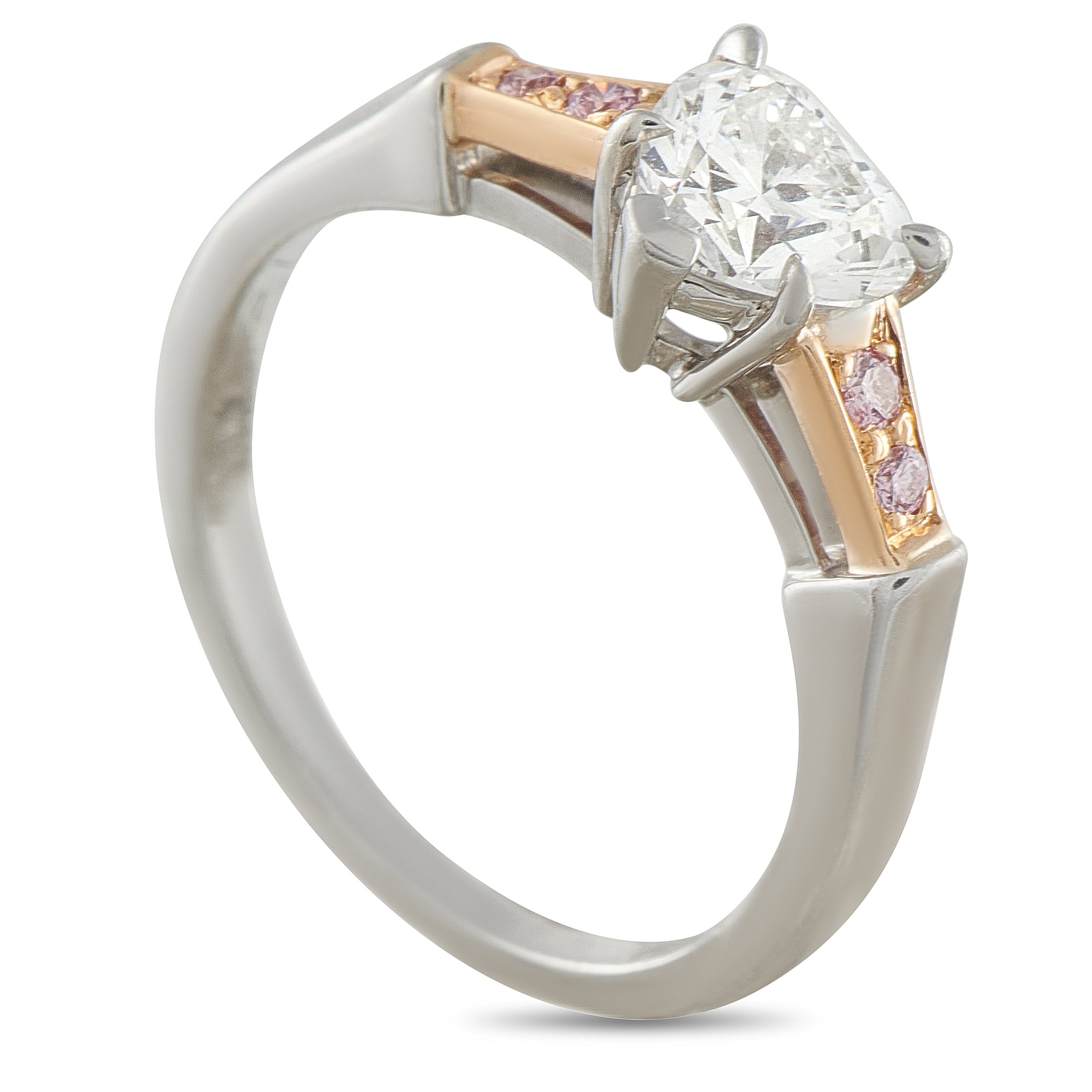 HARRY WINSTON Platinum and 18K Rose Gold 0.72ct Diamond Ring