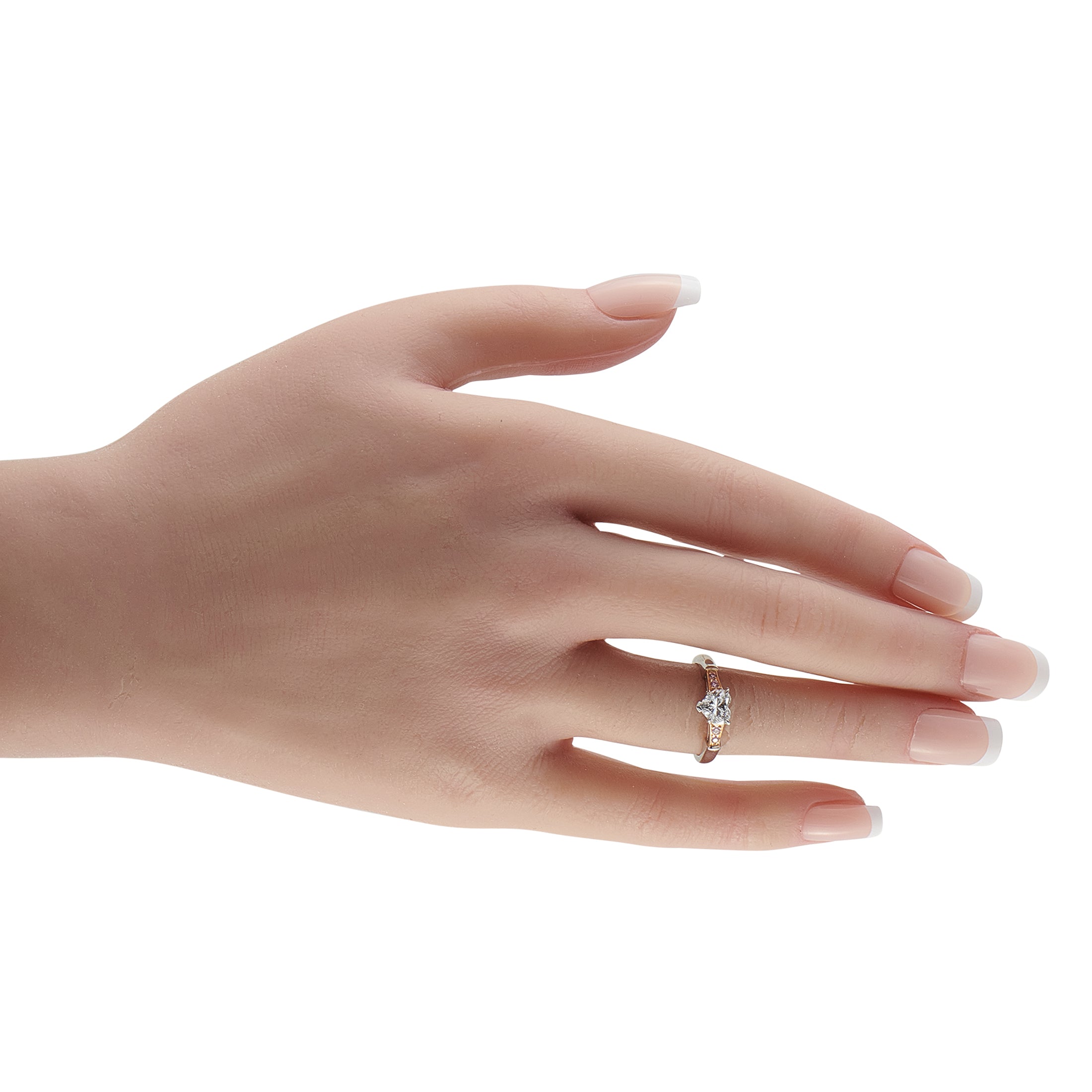 HARRY WINSTON Platinum and 18K Rose Gold 0.72ct Diamond Ring