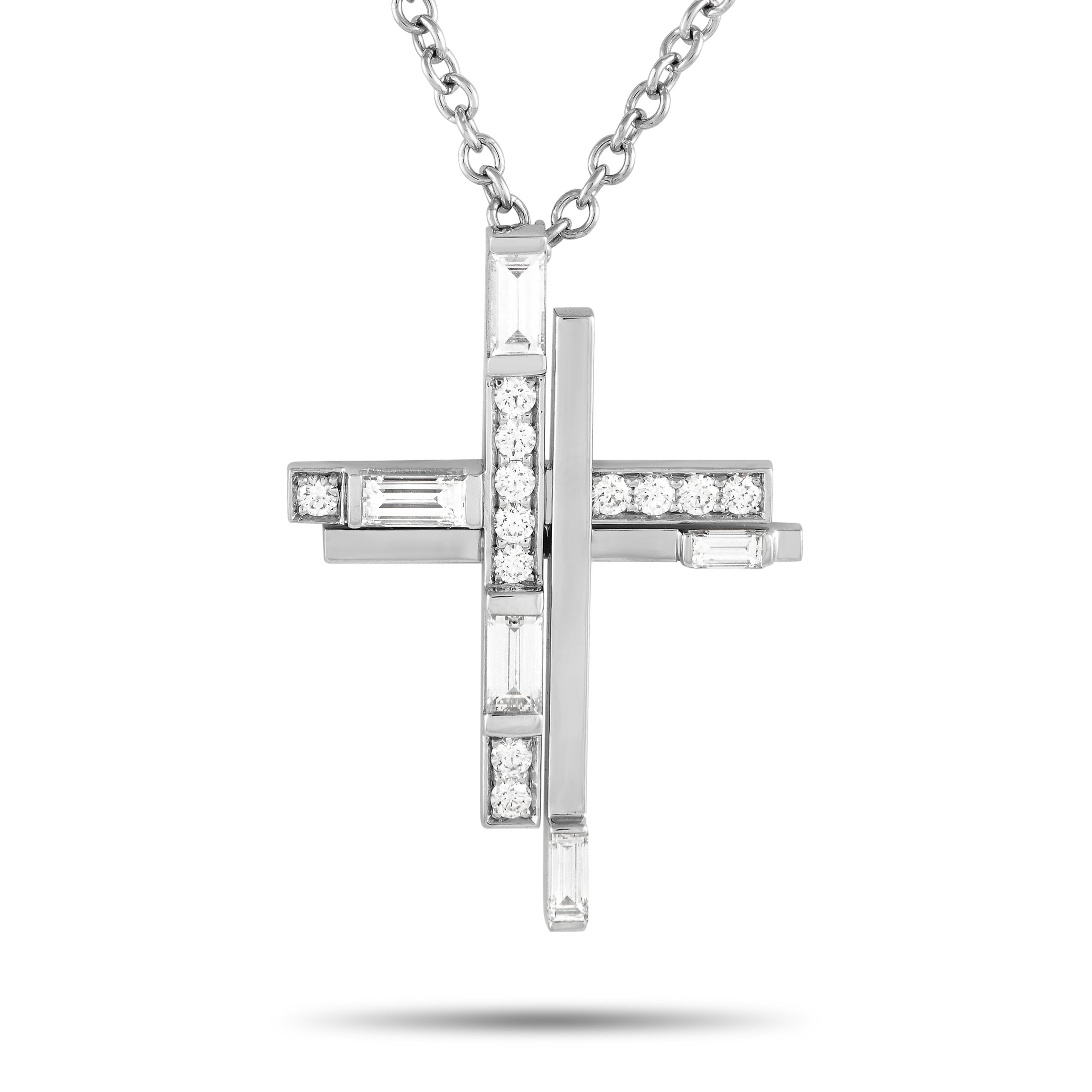 Harry WinstonSymbols Platinum 0.72ct Diamond Cross Necklace
