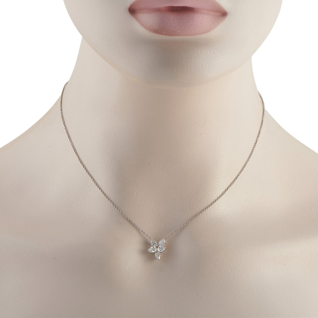HARRY WINSTON Platinum 1.0ct Diamond Necklace