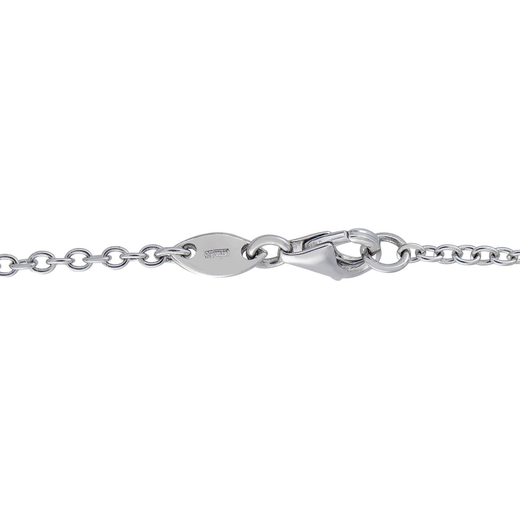 Hasba 18K White Gold 0.85ct Diamond Bead Long Necklace