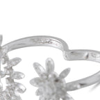 Hearts on FireAerial 18K White Gold 1.40ct Diamond Sunburst Double Finger Ring