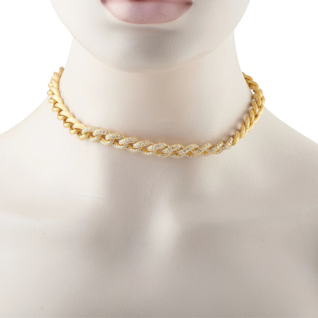 Henry Dunay 18K Yellow Gold 5ct Diamond Necklace