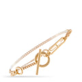 18K rose gold Hermes bracelet with link chain and engraved clasp