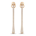 Hermes Clou de Forge 18K rose gold diamond drop earrings