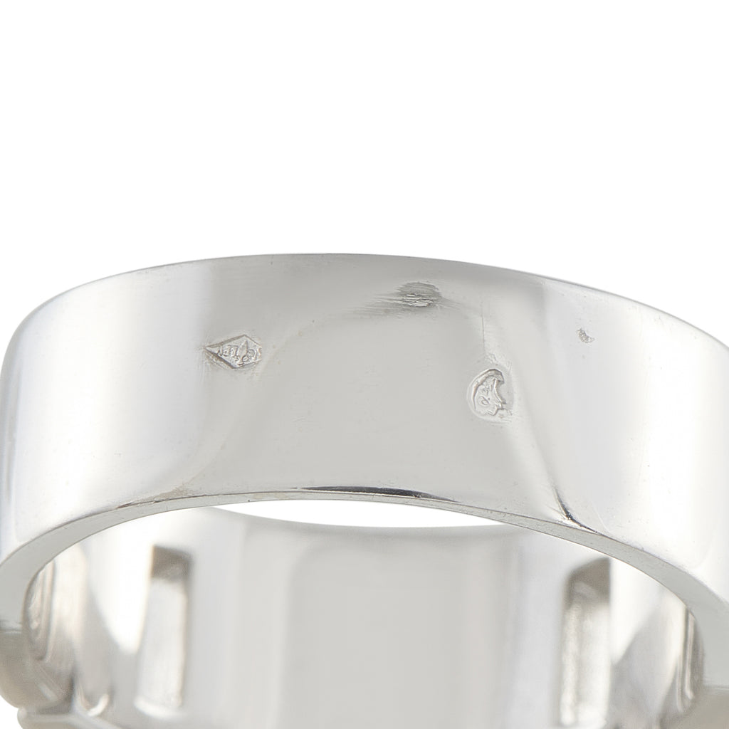 Hermes 18K White Gold Quartz Ring