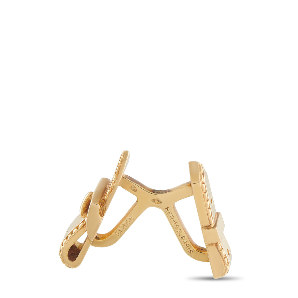 Hermes 18K Yellow Gold Belt Buckle Cufflinks