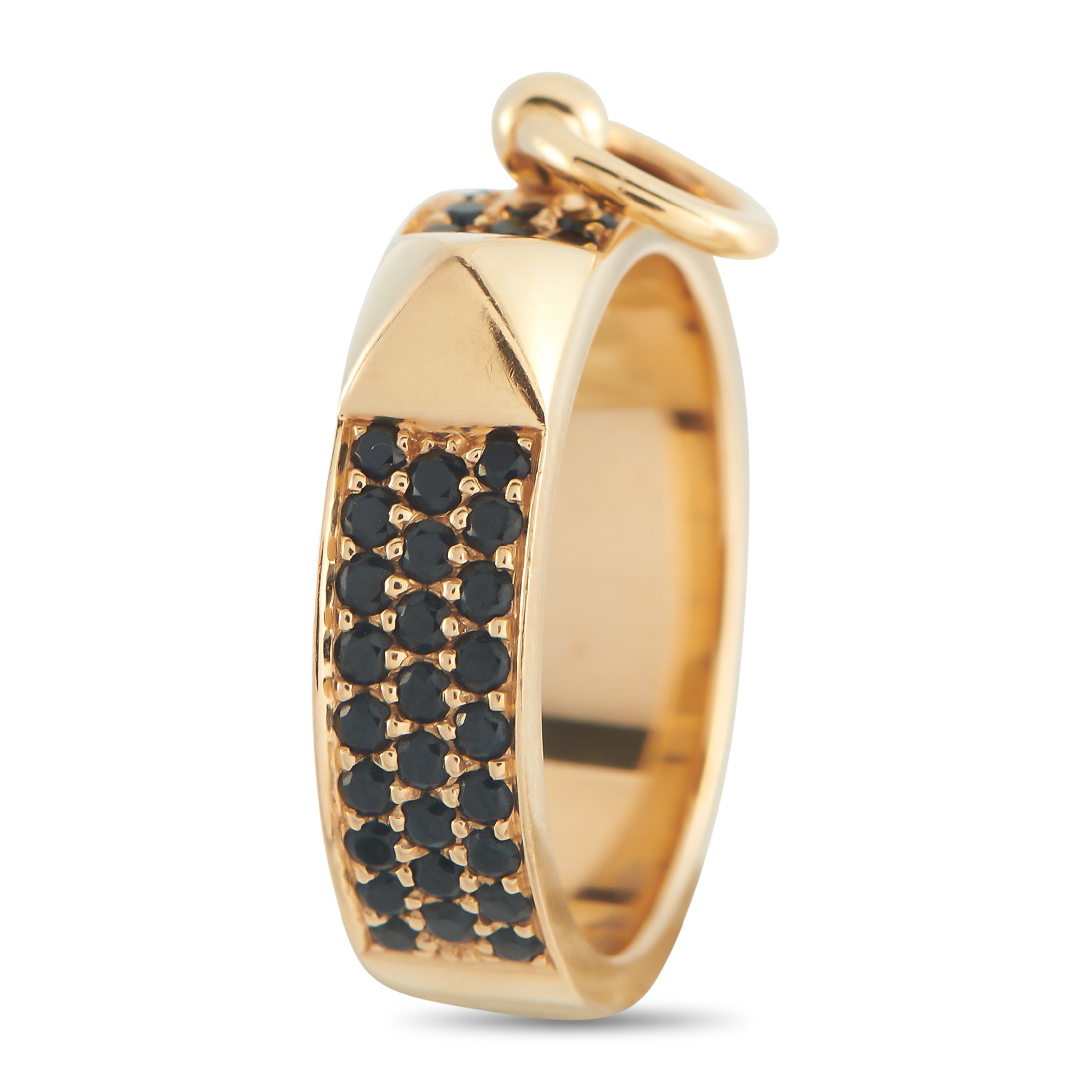 HERMES Collier de Chien 18K Yellow Gold Spinel Ring