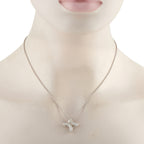 HERMES Lima 18K White Gold 0.90ct Diamond Pendant