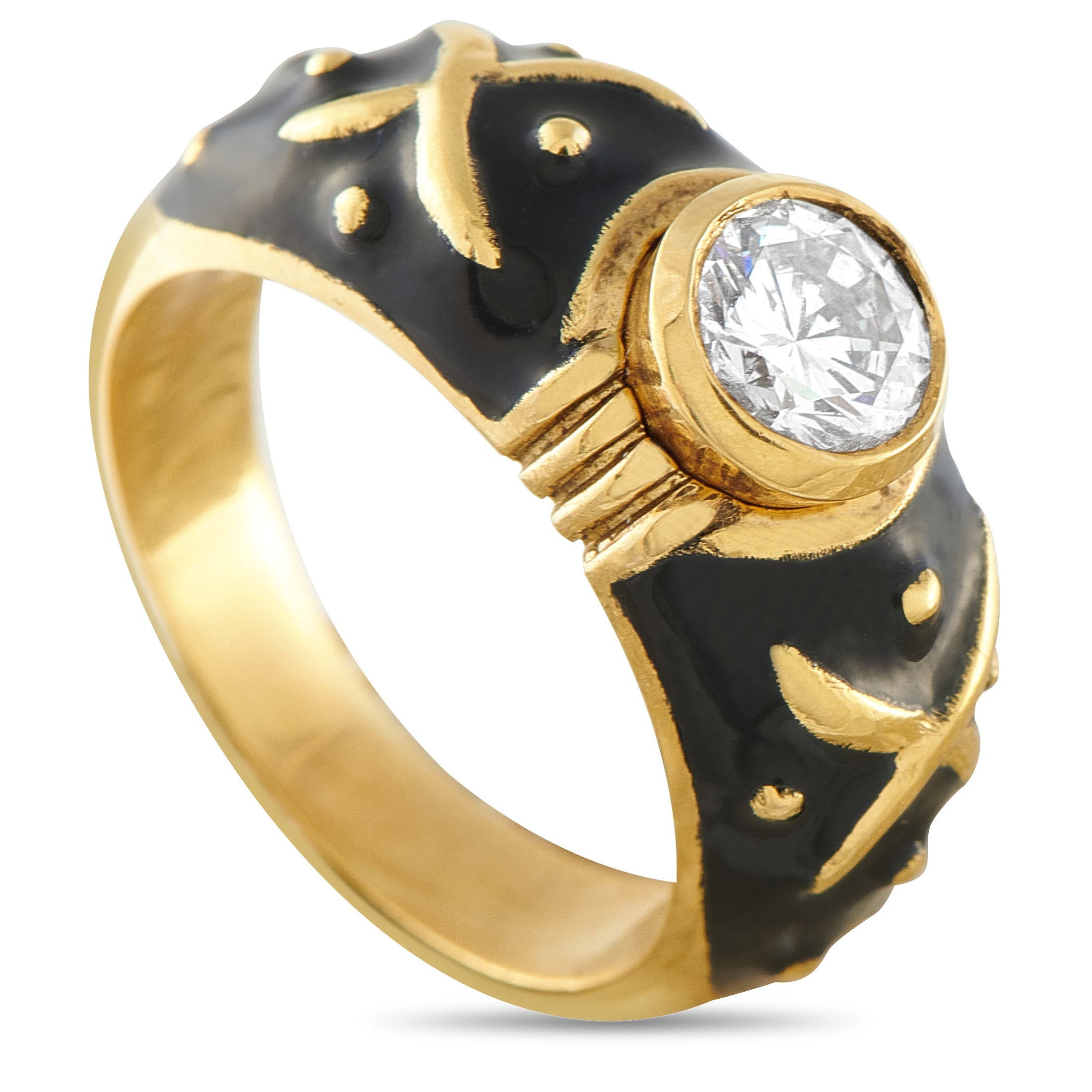 HIDALGO 18K Yellow Gold 0.83ct Diamond Ring