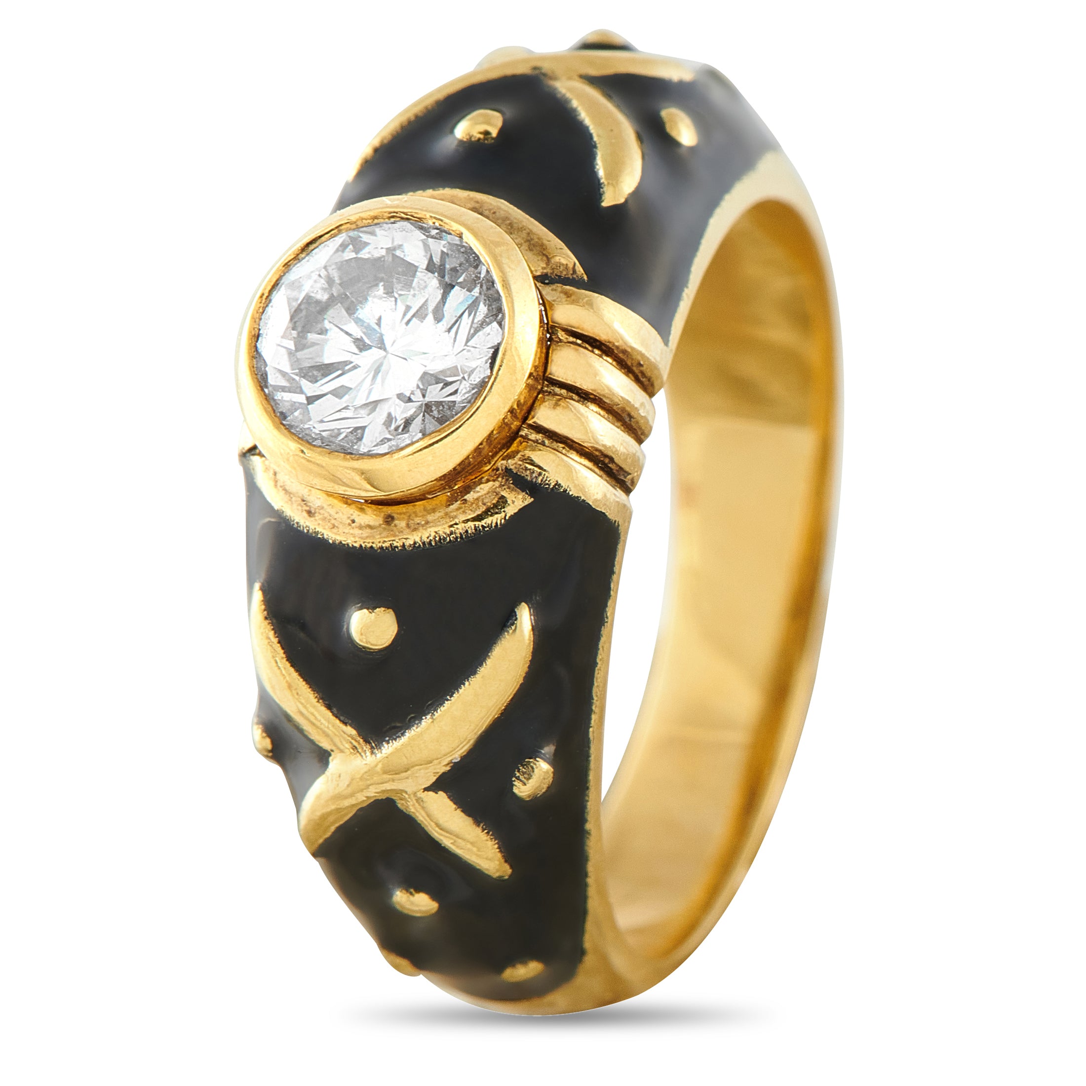 HIDALGO 18K Yellow Gold 0.83ct Diamond Ring