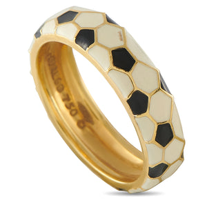 Hidalgo 18K Yellow Gold Enamel Band