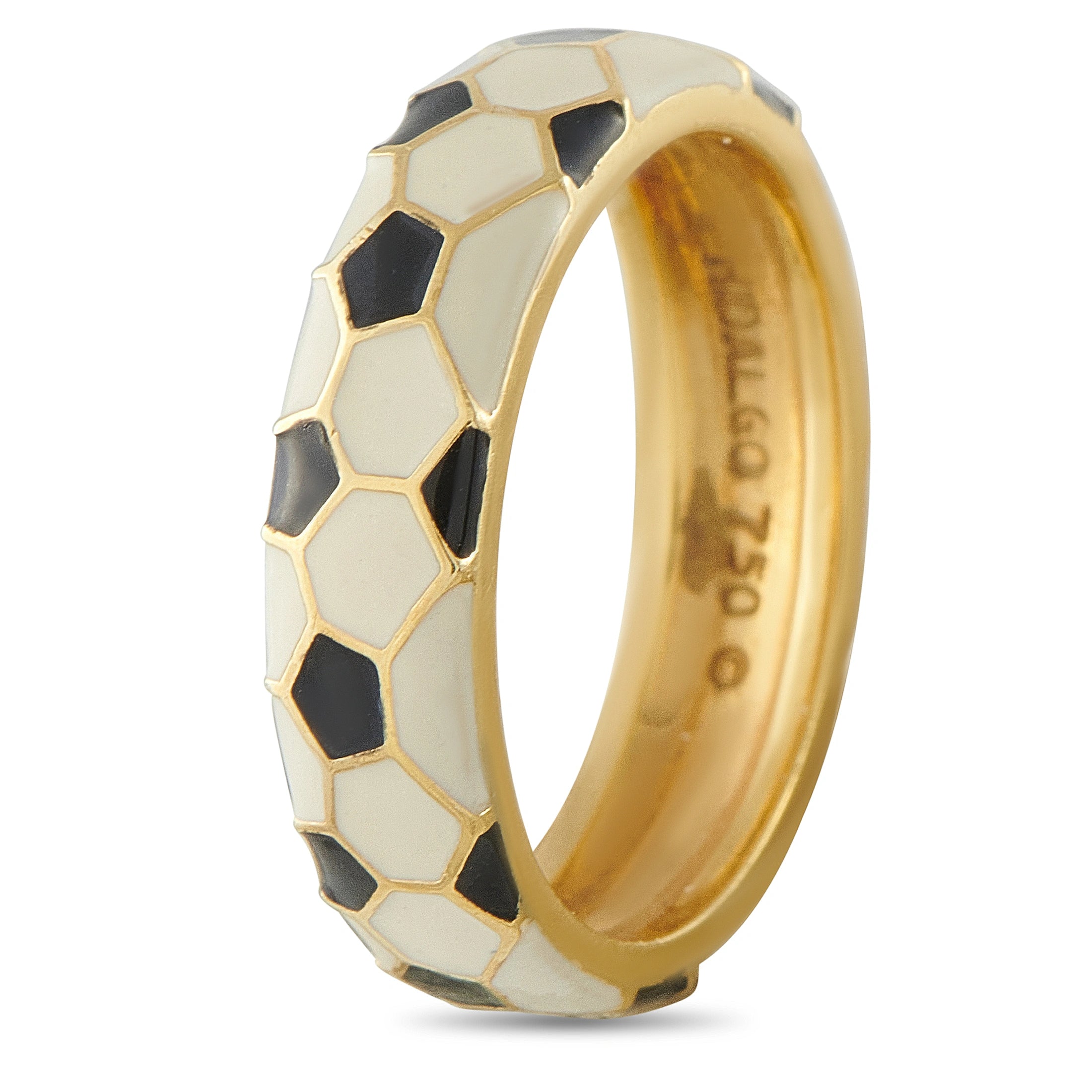 Hidalgo 18K Yellow Gold Enamel Band