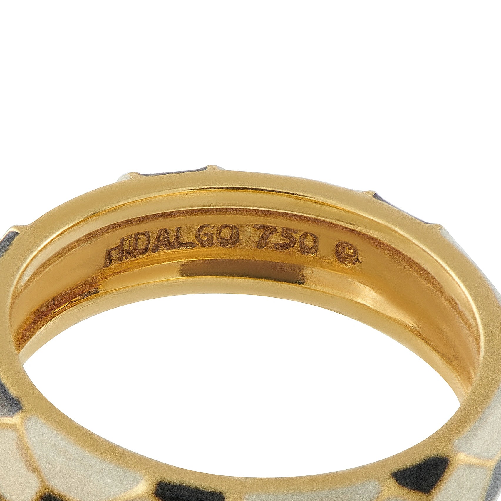 Hidalgo 18K Yellow Gold Enamel Band