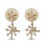 H. Stern 18K White Gold Diamond Snowflake Drop Earrings