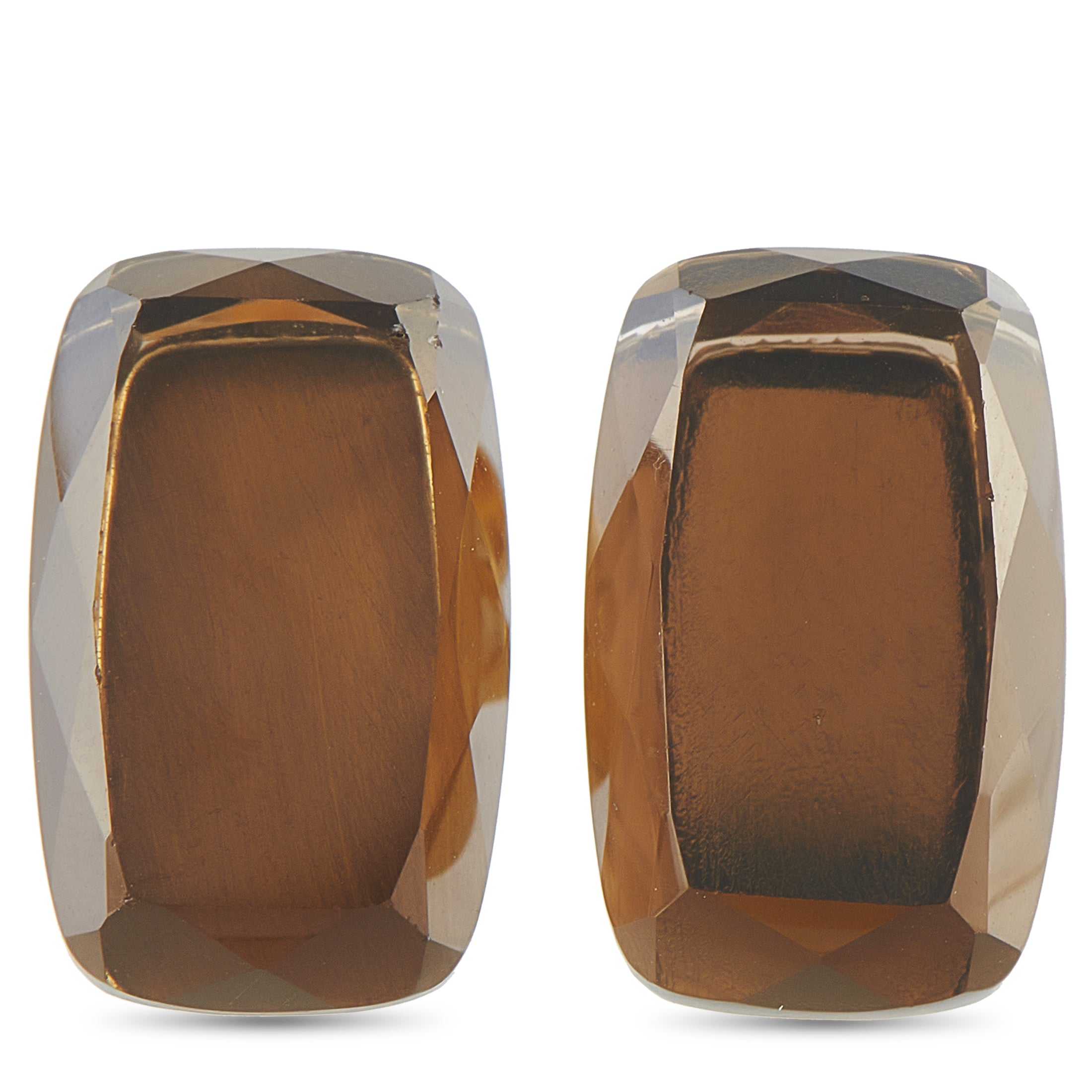 H. STERN 18K Yellow Gold Smoky Quartz Earrings