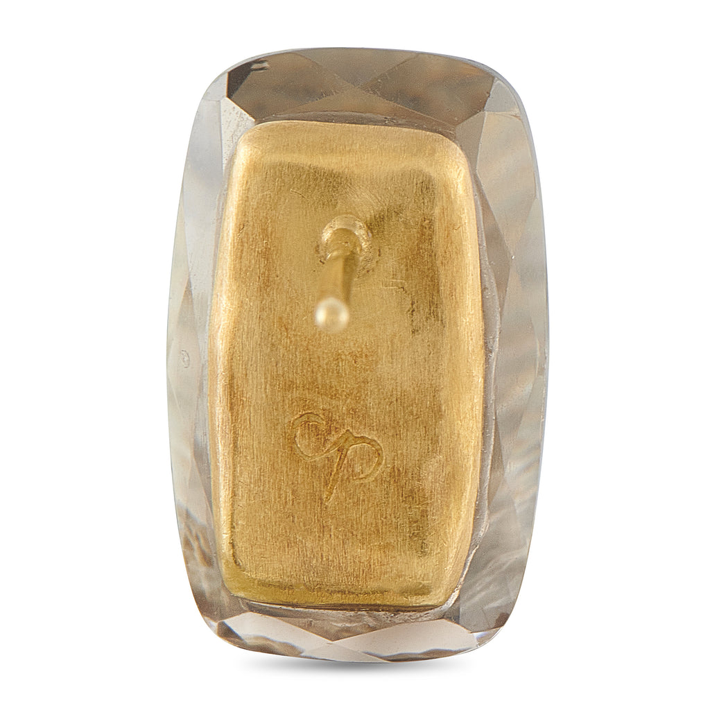 H. STERN 18K Yellow Gold Smoky Quartz Earrings
