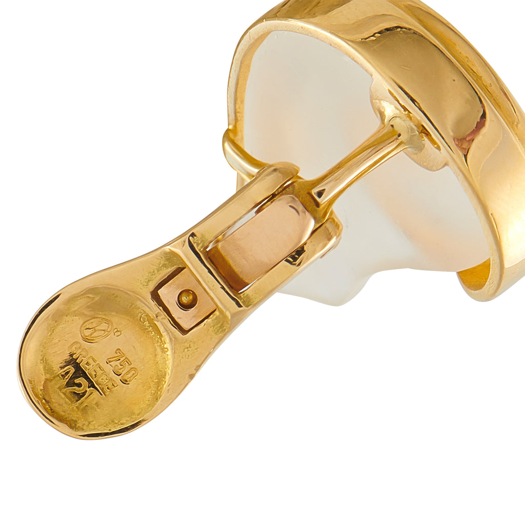 ILIAS LALAOUNIS 18K Yellow Gold Crystal Earrings