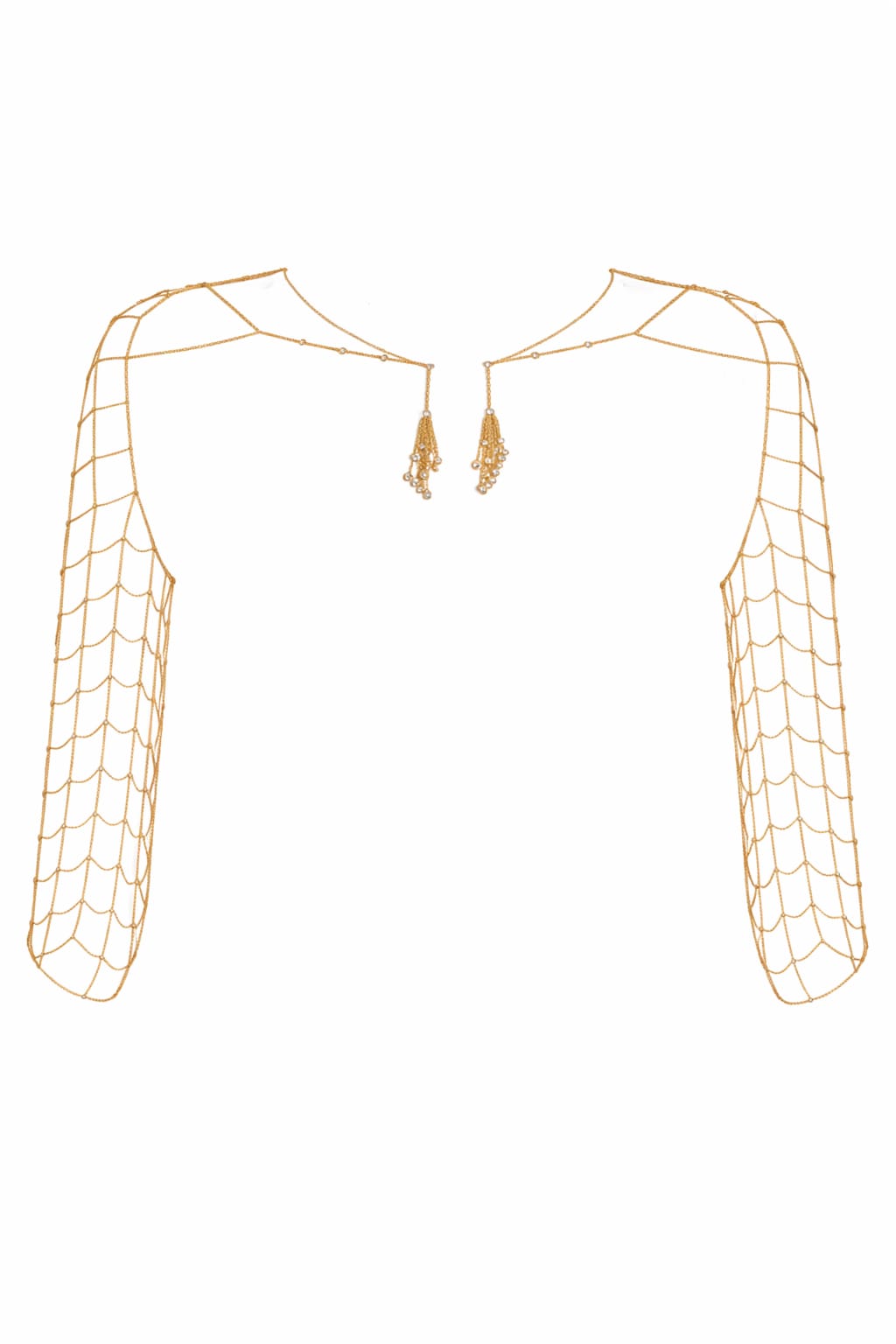 18K Yellow Gold 14.50ct Diamond Chainmail Shawl